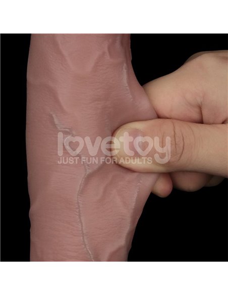 Dildo con Vibración Piel Deslizante Silicona Dual Layer 10
