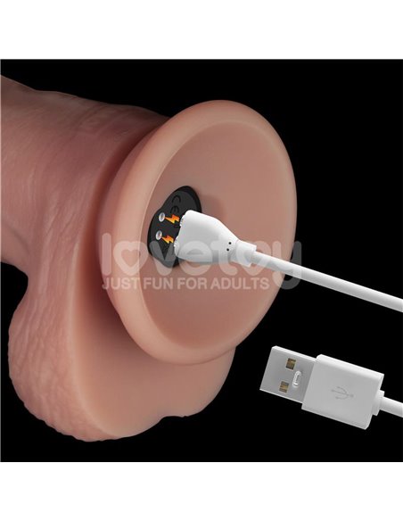Dildo con Vibración Piel Deslizante Silicona Dual Layer 10