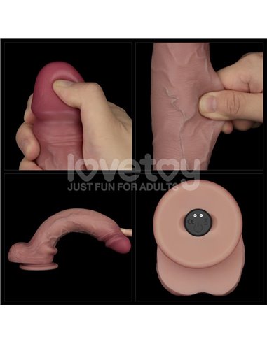 Dildo con Vibración Piel Deslizante Silicona Dual Layer 10