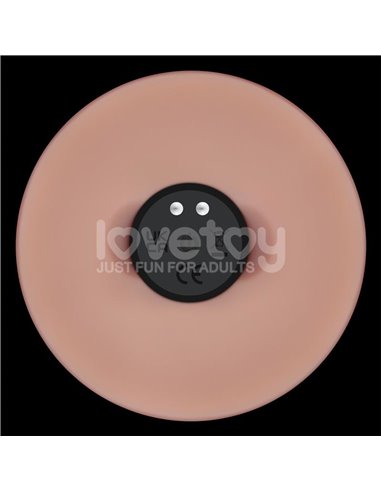 Dildo con Vibración Piel Deslizante Silicona Dual Layer 9