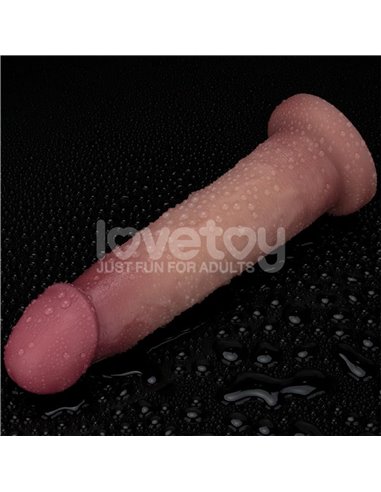 Dildo con Vibración Piel Deslizante Silicona Dual Layer 9