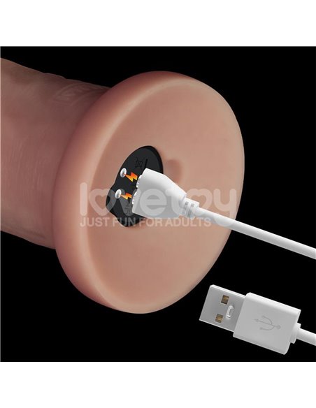 Dildo con Vibración Piel Deslizante Silicona Dual Layer 9