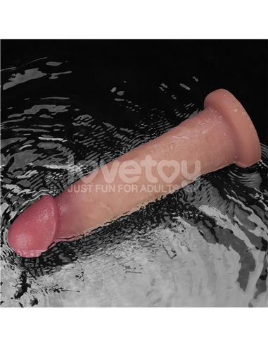 Dildo con Vibración Piel Deslizante Silicona Dual Layer 9