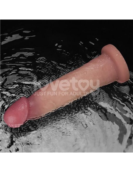 Dildo con Vibración Piel Deslizante Silicona Dual Layer 9
