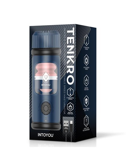 Tenkro Masturbador con Thrusting y Calor USB-C
