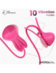 Tickly Pinzas para Pezones con Vibración, Control y Collar con APP 2
