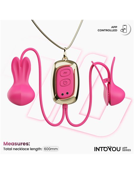 Tickly Pinzas para Pezones con Vibración, Control y Collar con APP