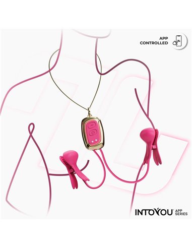 Tickly Pinzas para Pezones con Vibración, Control y Collar con APP