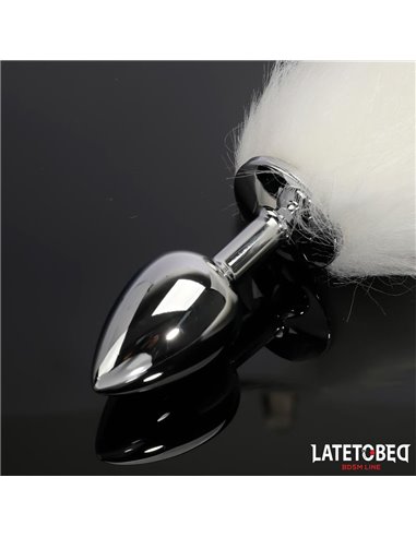 Plug Anal con Cola Blanco 40 cm