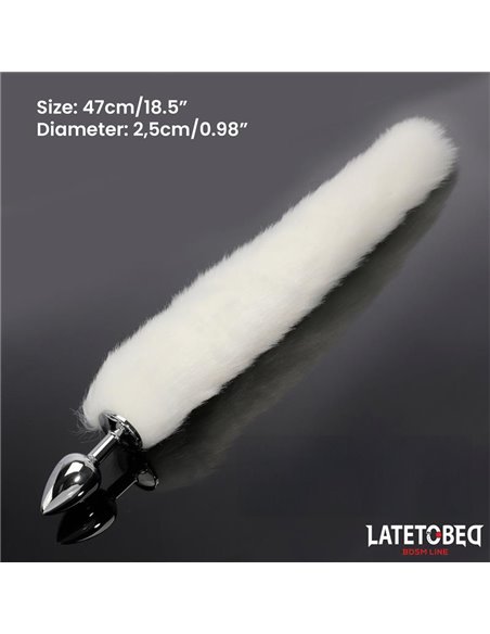 Plug Anal con Cola Blanco 40 cm