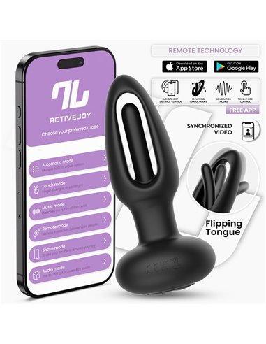 Zack Plug Anal con Flipping Tongue y Vibración con App
