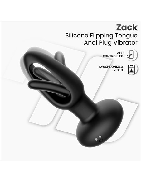 Zack Plug Anal con Flipping Tongue y Vibración con App