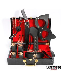 Kit Bondage de 8 Pz Cuero con Maletín de Almacenaje 2