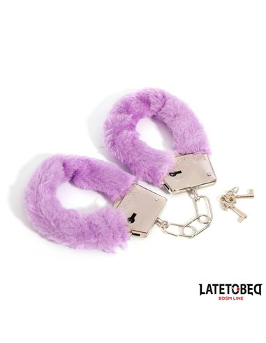 Esposas de Metal Furry de Pelo Púrpura