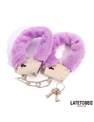 Esposas de Metal Furry de Pelo Púrpura