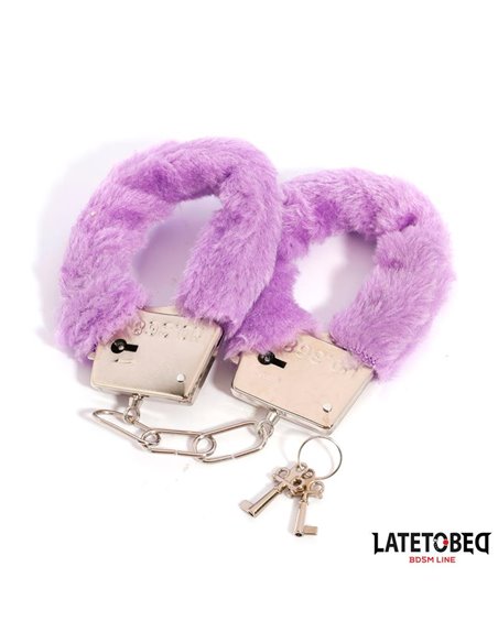 Esposas de Metal Furry de Pelo Púrpura