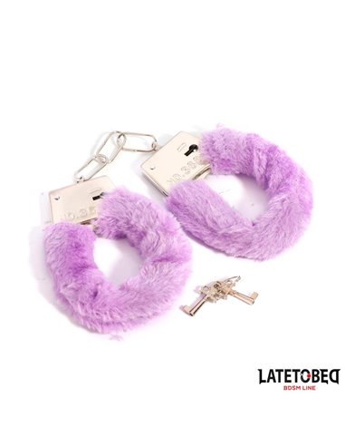 Esposas de Metal Furry de Pelo Púrpura