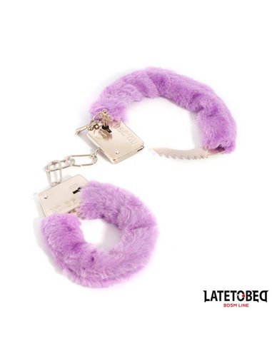 Esposas de Metal Furry de Pelo Púrpura