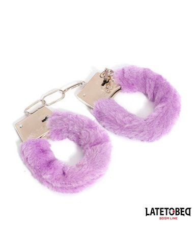 Esposas de Metal Furry de Pelo Púrpura