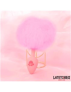 Plug Rosa de Silcona con Pompón Rosa 2