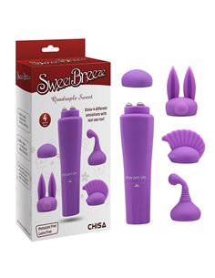 Estimulador con 4 Cabezales Sweet Púrpura