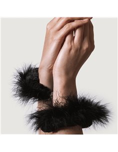 Esposas Metal y Plumas Negro 2