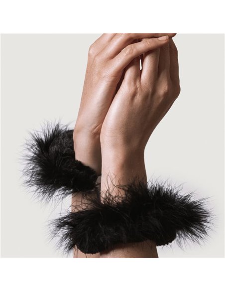 Esposas Metal y Plumas Negro