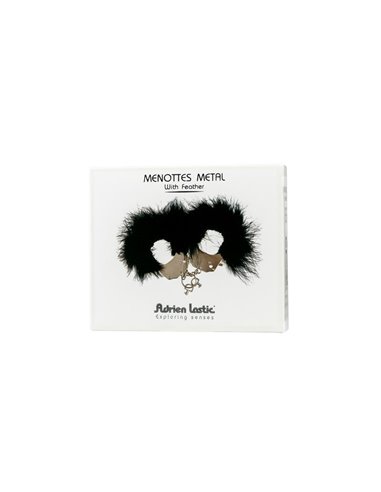 Esposas Metal y Plumas Negro