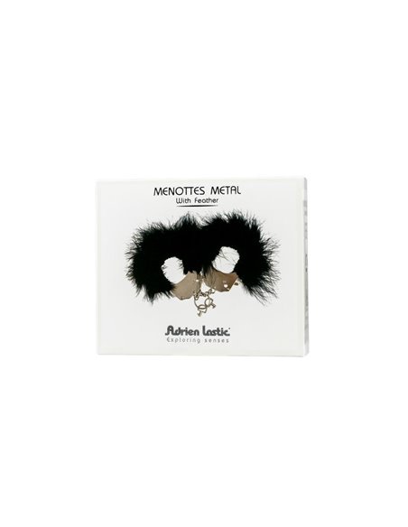 Esposas Metal y Plumas Negro