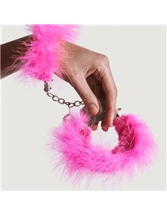 Esposas Metal con Plumas Rosa 2