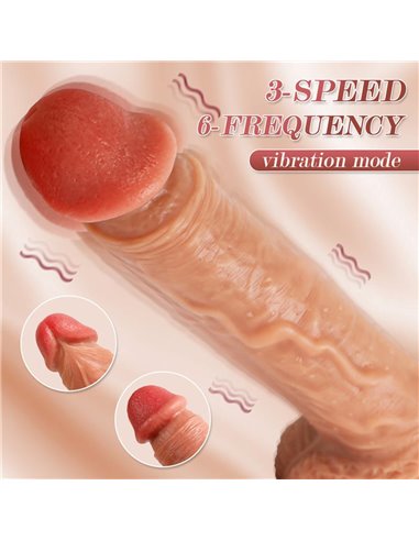 Dean Dildo con Thrusting y Vibración 8