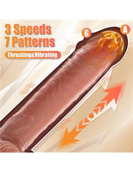 Marvin Dildo con Thrusting y Vibración 8.07