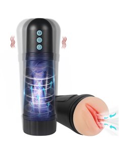Locker Masturbador con Vibración y Efecto Succión Vagina