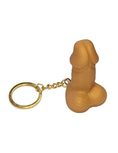 Llavero de Goma Dura Forma de Pene Dorado