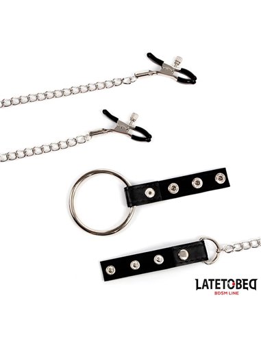 Pinzas para Pezones con Anillo para el Pene