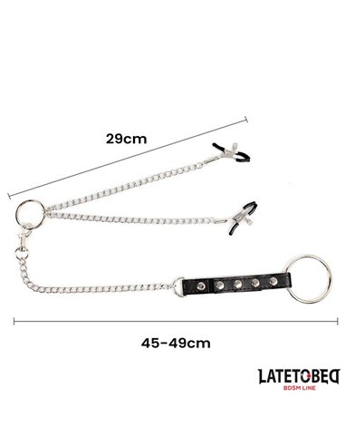 Pinzas para Pezones con Anillo para el Pene