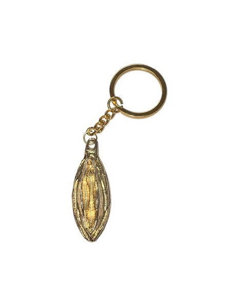 Llavero Forma de Labios Dorado