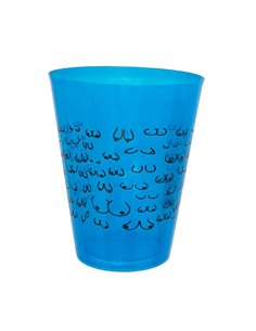 Vaso Plástico Pechos Azul 500ml