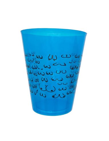 Vaso Plástico Pechos Azul 500ml