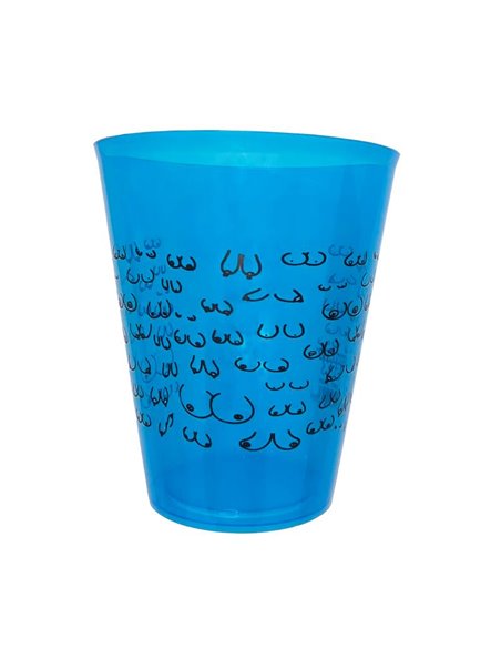 Vaso Plástico Pechos Azul 500ml