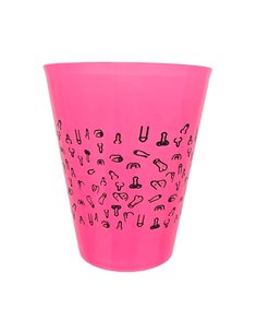 Vaso Plástico Diseño Penes Fuscia 500ml