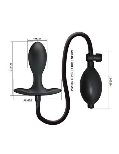 Plug Anal con Inflado y Bola Interna