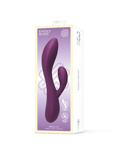 Bacall 3.0 Vibrador Silicona Liquida Inyectada Doble Motor USB Púrpura 2