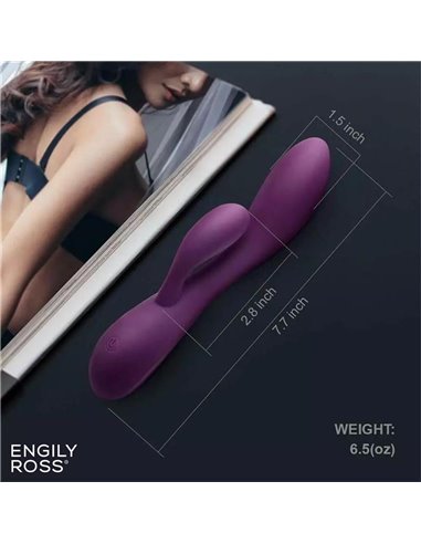 Bacall 3.0 Vibrador Silicona Liquida Inyectada Doble Motor USB Púrpura
