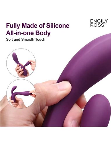 Bacall 3.0 Vibrador Silicona Liquida Inyectada Doble Motor USB Púrpura