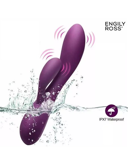 Bacall 3.0 Vibrador Silicona Liquida Inyectada Doble Motor USB Púrpura