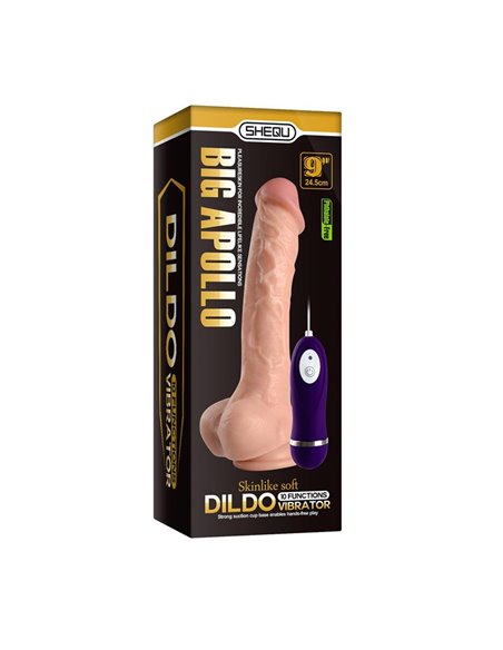 Vibrador Realista Control Remoto Apolo 24.5 cm
