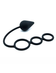 Plug con Anillos Pene Silicona 2