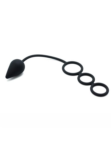 Plug con Anillos Pene Silicona