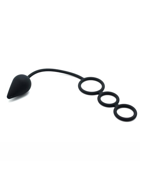 Plug con Anillos Pene Silicona